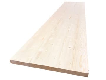 Panneau rustique en épicéa de Sibérie 4 × 80 cm, plan de travail 2,45 m