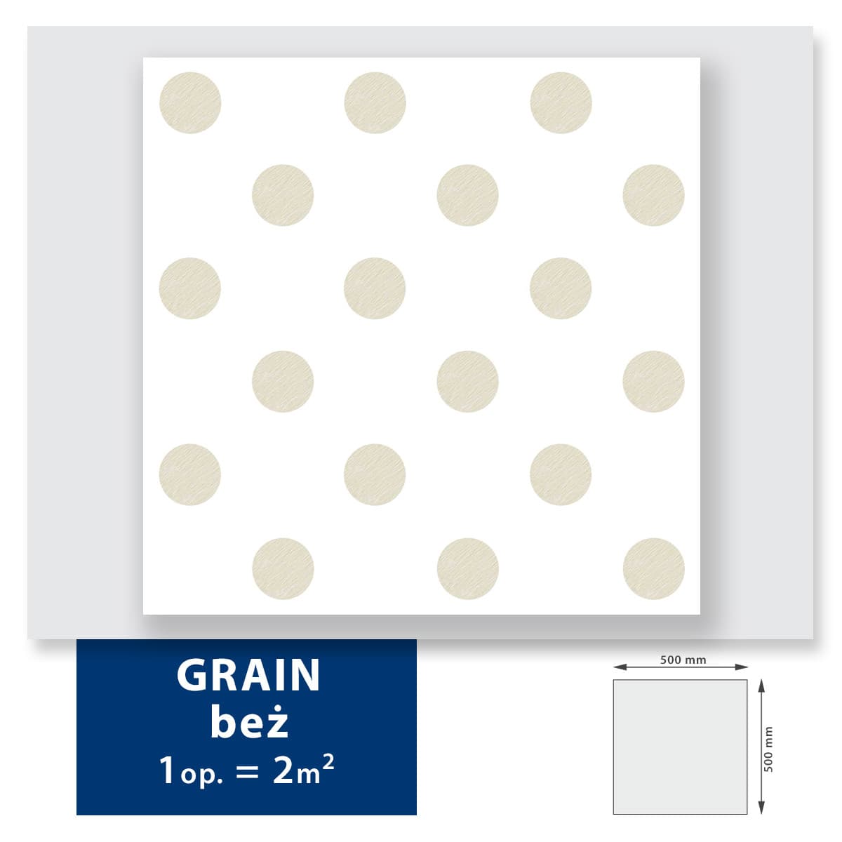 Panneau Décoratif Grain beige 44m²- 176 pièces