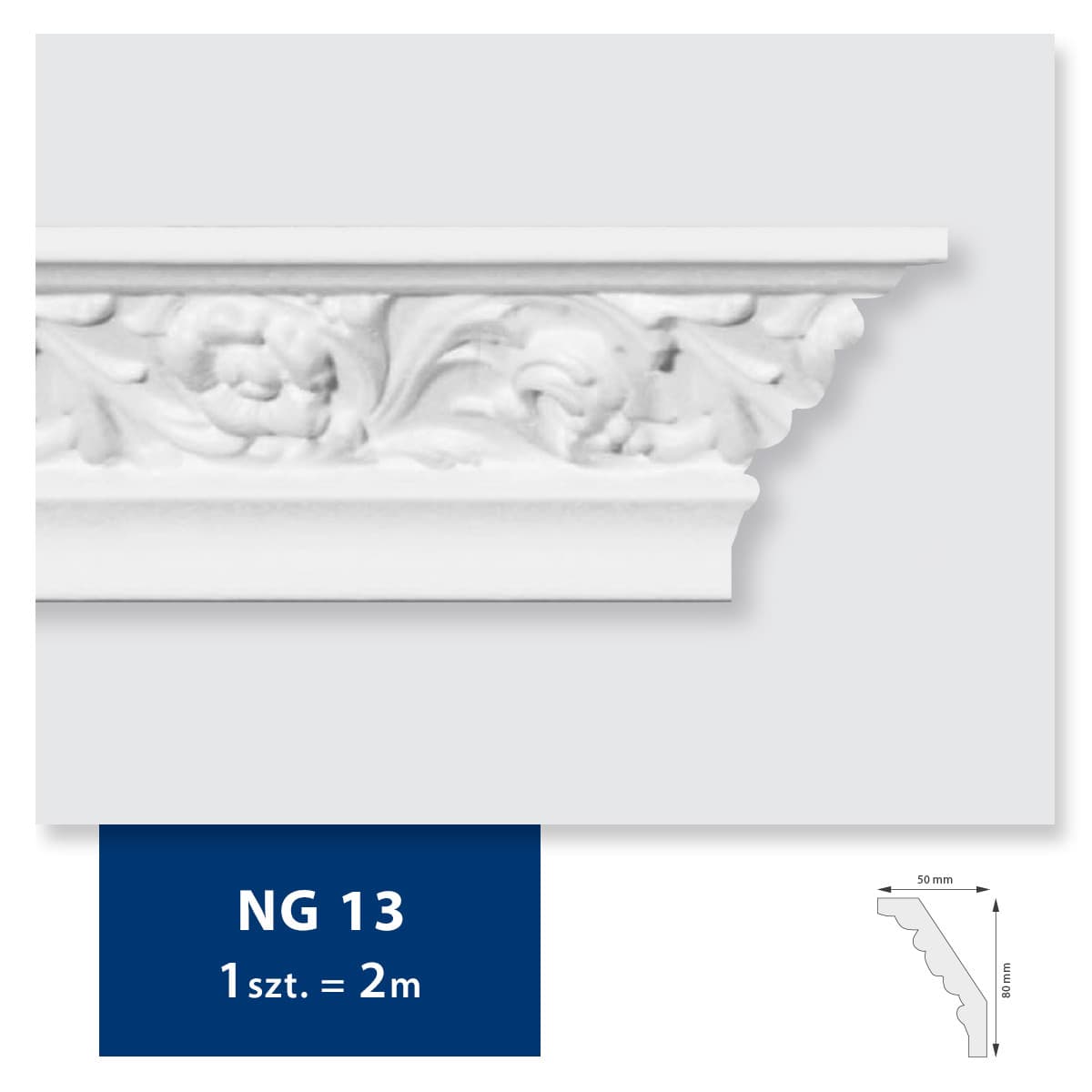 Carton de 74 mètres Corniche Plafond G13 DMS - 37 pièces