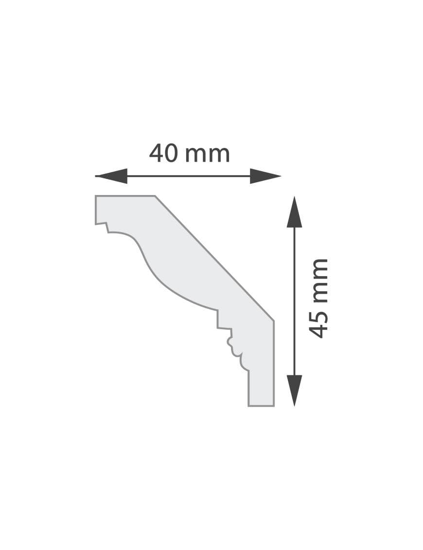 Carton de 120 mètres Corniche Plafond G2 DMS - 60 pièces
