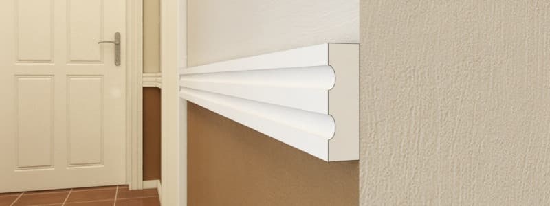 Moulure Murale LS4 Profilé plat et courbure subtile