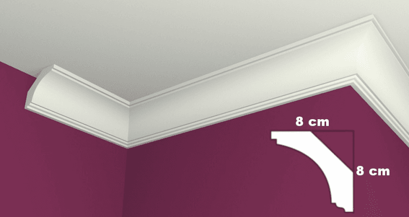 Corniche de Plafond LW5 Profil élégant et arrondi