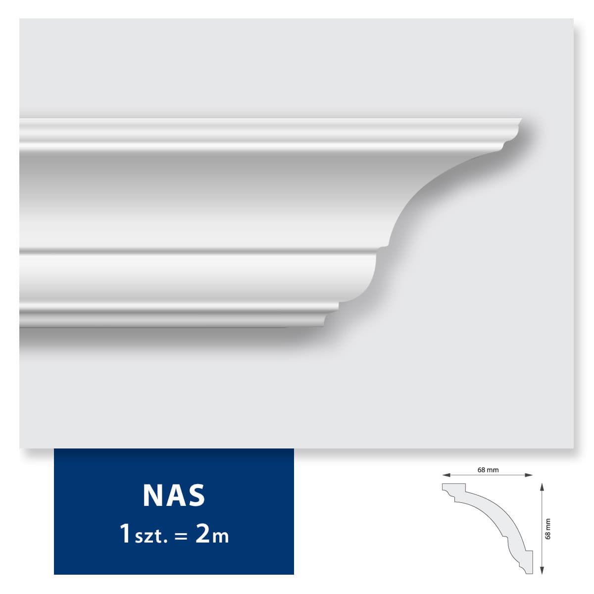 Carton de 80 mètres Corniche Plafond NAS DMS - 40 pièces