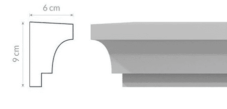 Moulure de rebord P17 - Finition Lisse et Moderne Personnalisée - Coupes et finition d’usine – gratuites.