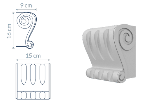 Support décoratif W10 : design classique très impressionnant