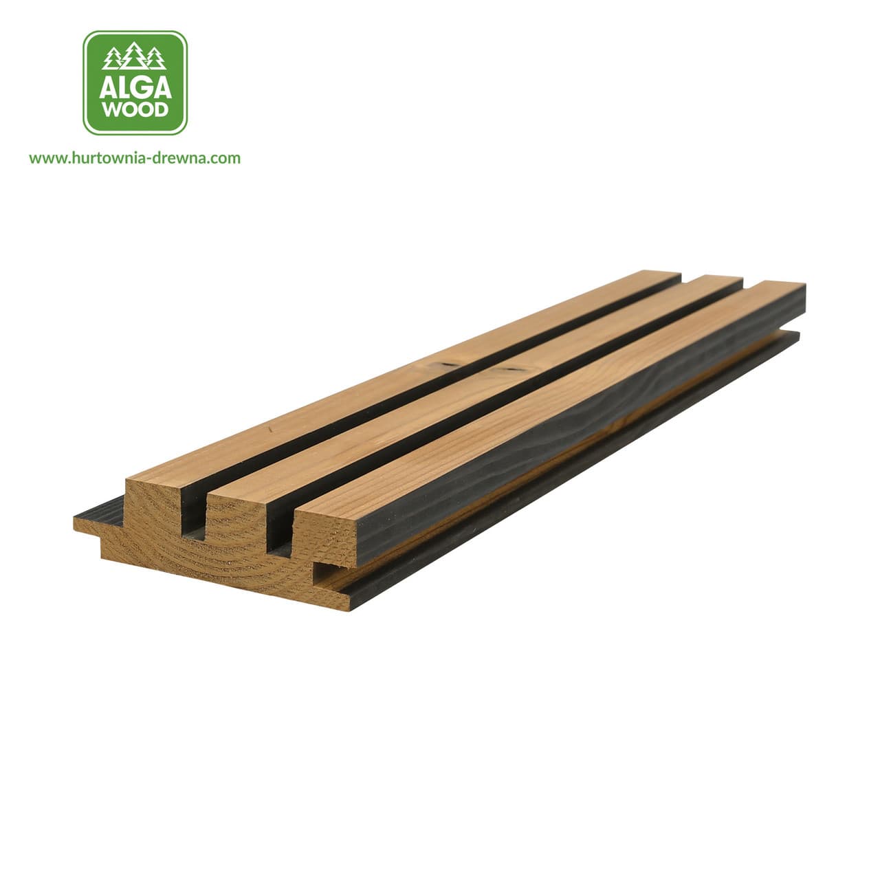 Broche thermique losange x3V en pin thermo-traité 2,5 x 9,2 cm – qualité AB, teinture Tikkurila 5089