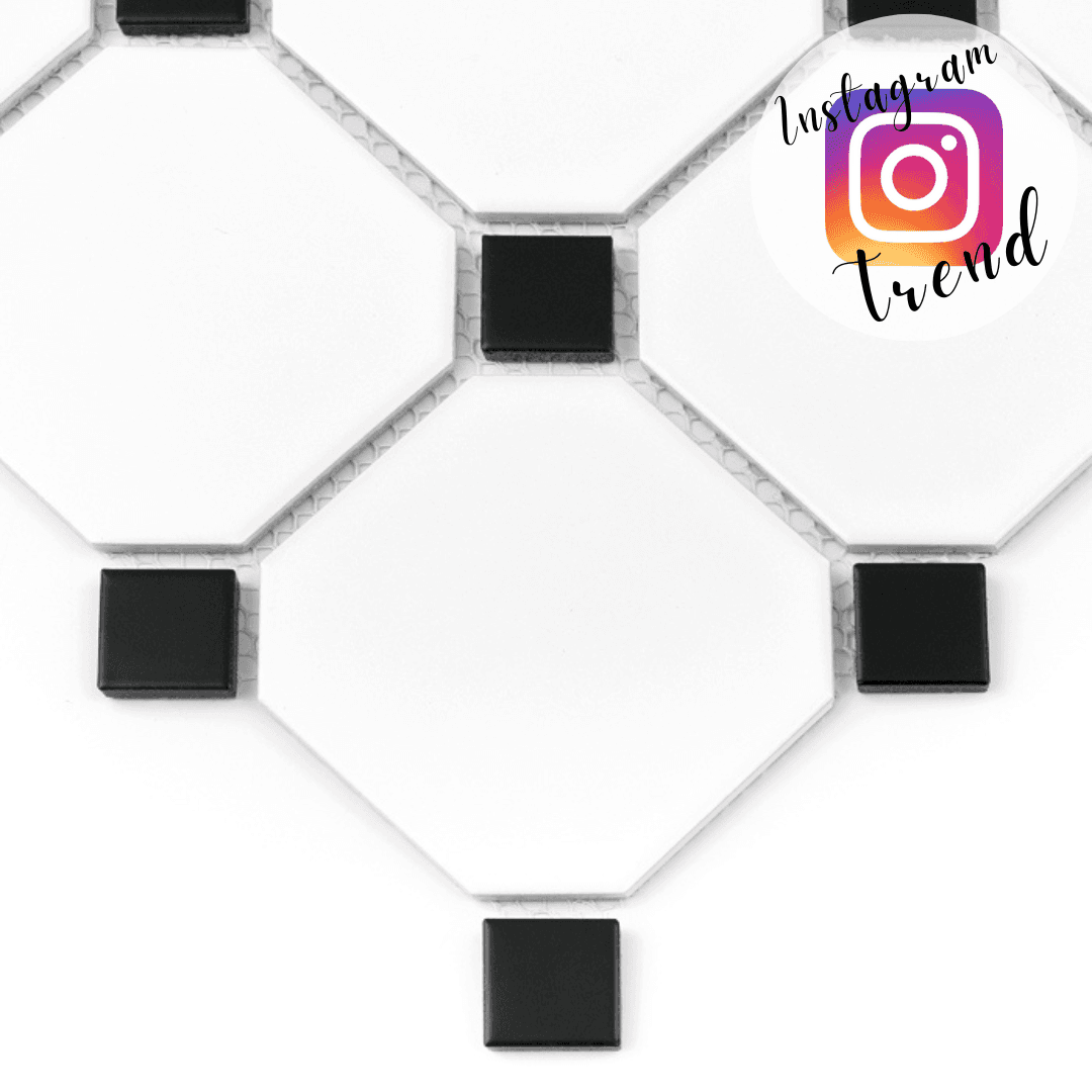 Mosaïque Octagon Blanc 95 mat