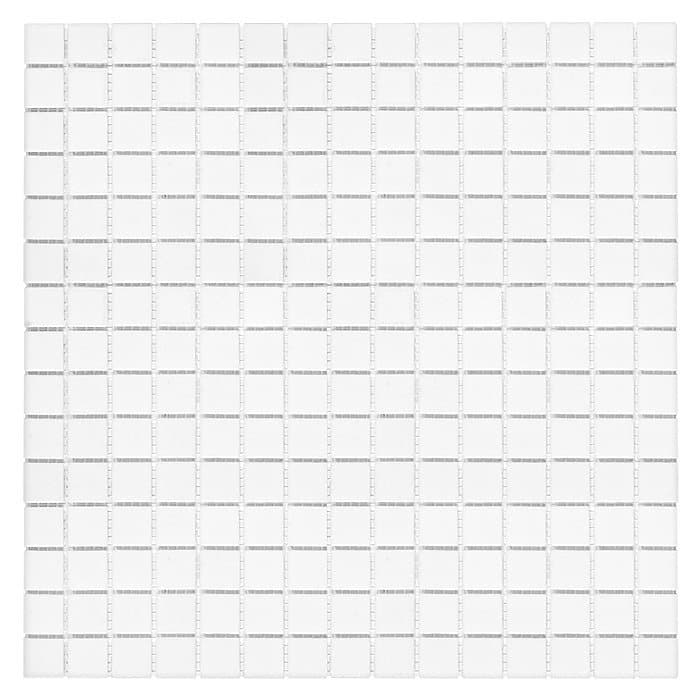 Mosaïque carrée verre quartz Q Blanc
