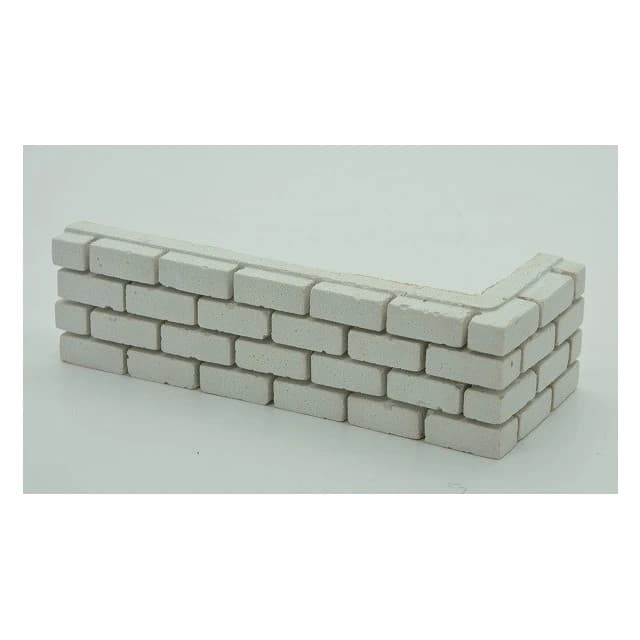 Mini carreau d'angle en brique – Côté long L 18 cm x H 5 cm / Côté court L 7,5 cm x H 5 cm