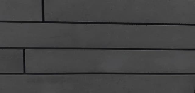 Carreau façade long lisse 5,4 x 54 cm gris graphite blanc écru