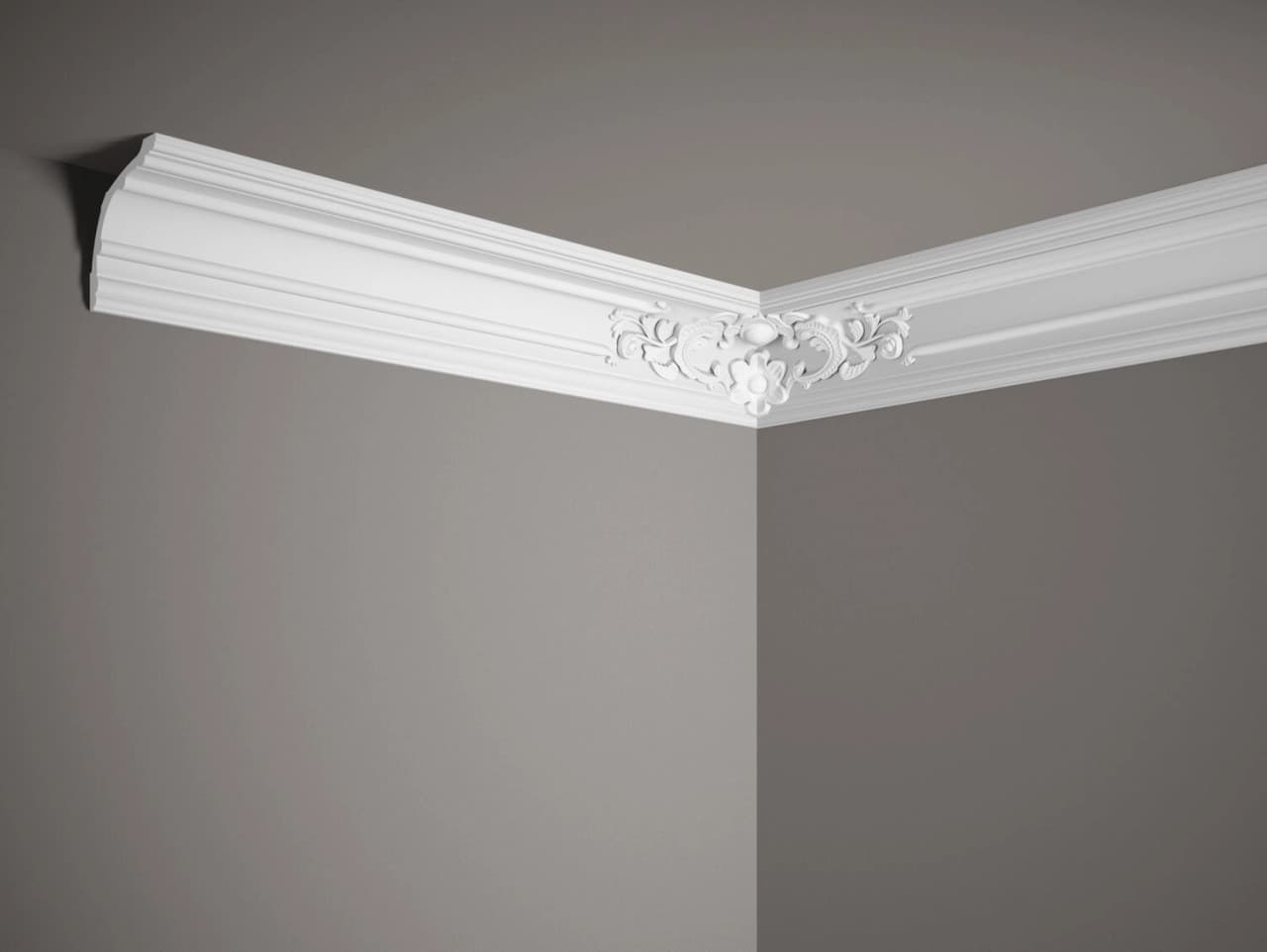 Corniche de plafond blanc mate en ProFoam MDA113 - L: 200,00 (cm) x H: 17,80 (cm) x P: 17,00 (cm)